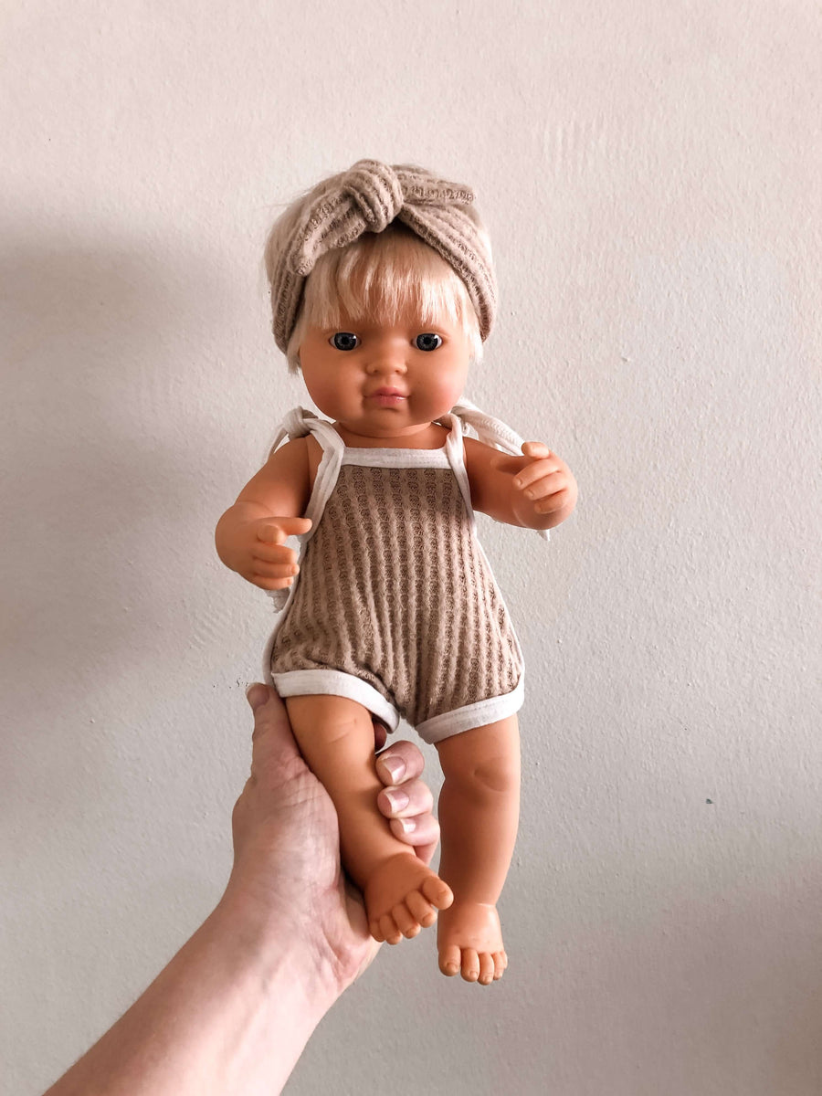 MINIKANE + MINILAND Baby Doll and Me {Summer Romper + Matching Headban