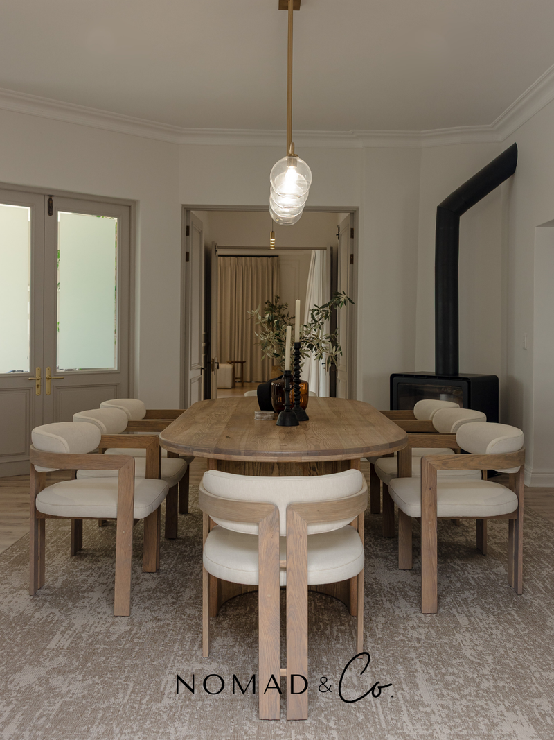 Sakin (ساكن) Solid Oak Dining Table (8-10 Seater)-zoom-