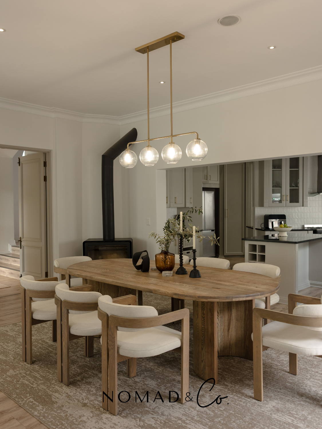 Sakin (ساكن) Solid Oak Dining Table (8-10 Seater)-2