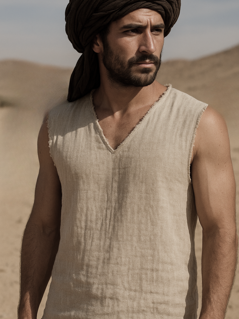 Faiz Sleeveless Linen Shirt