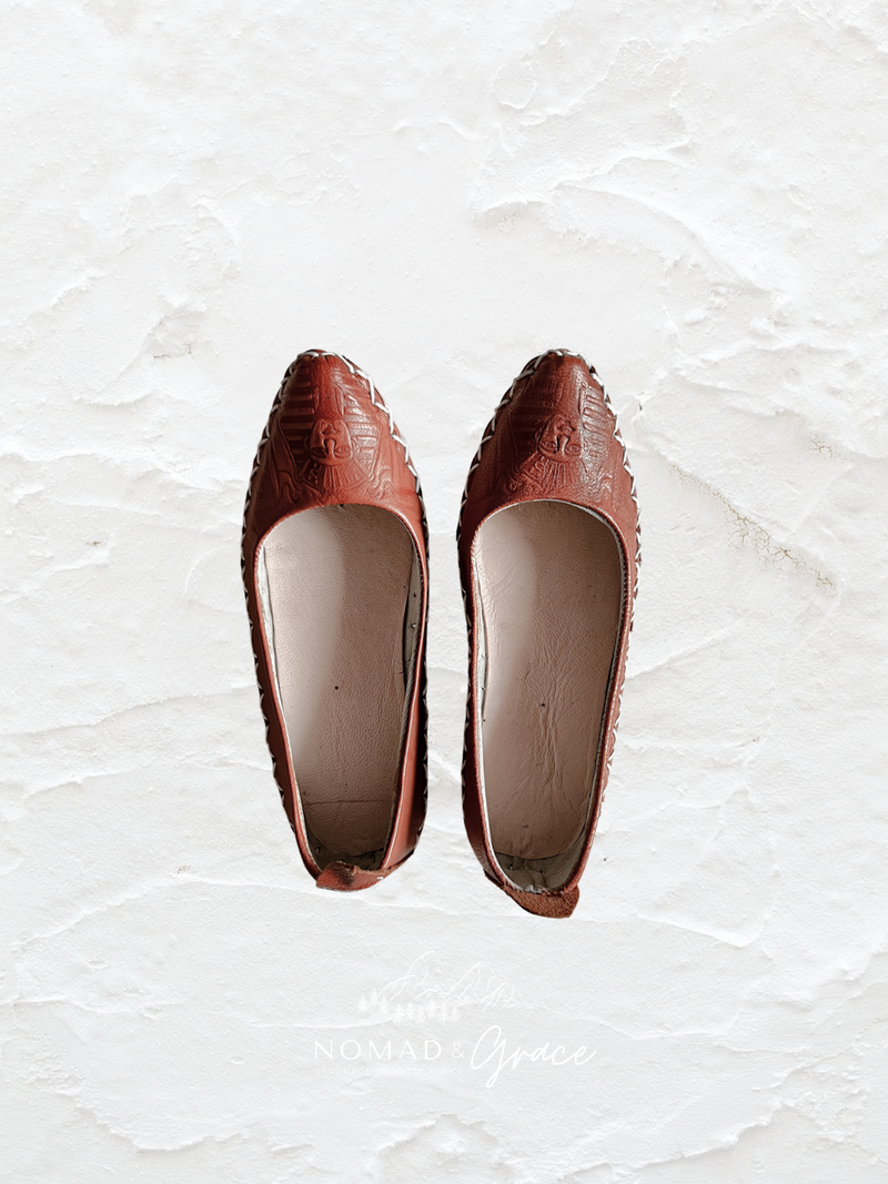 Hand-Sewn Imported Egyptian Leather Shoes-zoom-