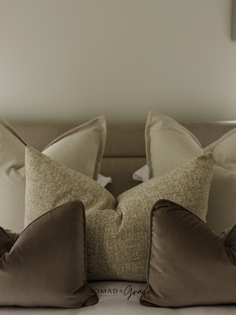 Layla ( ليلى.) Pillow Cover - Sand-zoom-