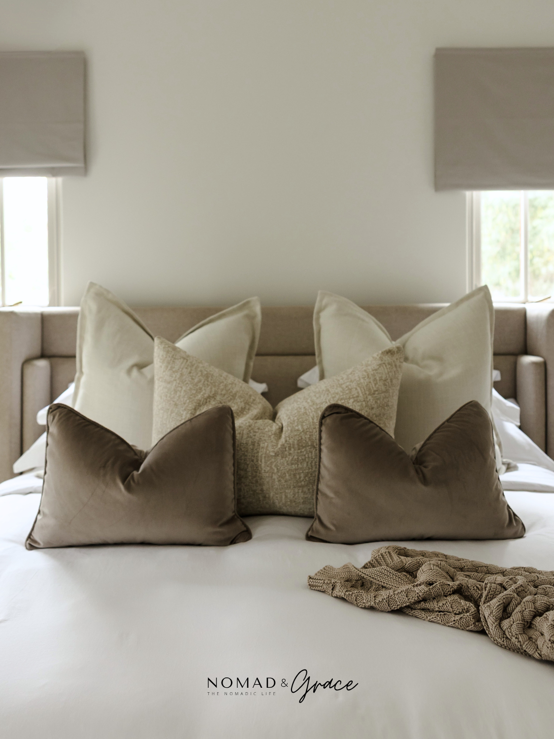 Layla ( ليلى.) Pillow Cover - Sand-3