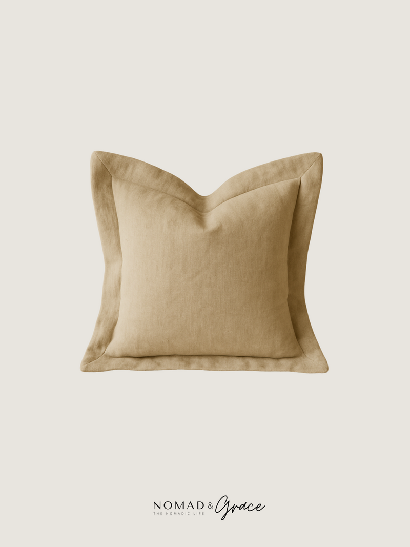 Layla ( ليلى.) Pillow Cover - Oat-zoom-