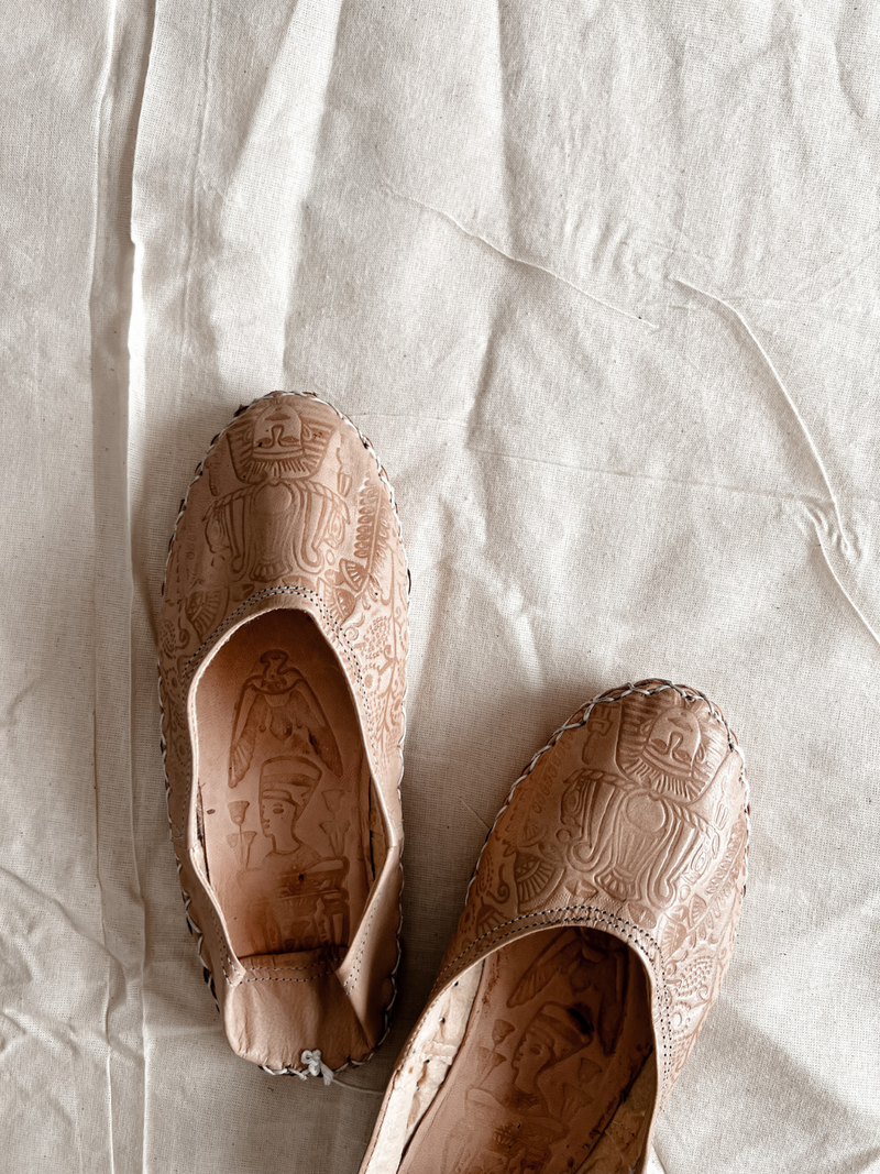 Hand-Sewn Imported Egyptian Leather Shoes-zoom-