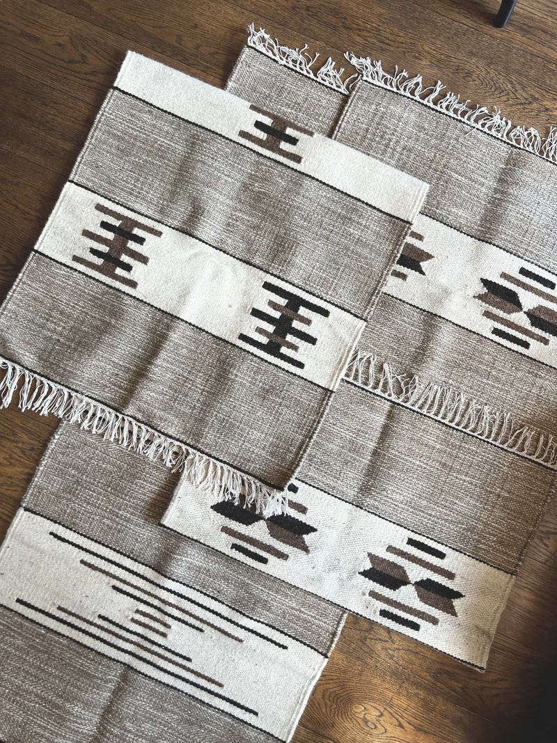 Imported Hand-Wover Egyptian Kelim Runner - Ajmal 142cm x 70cm-zoom-