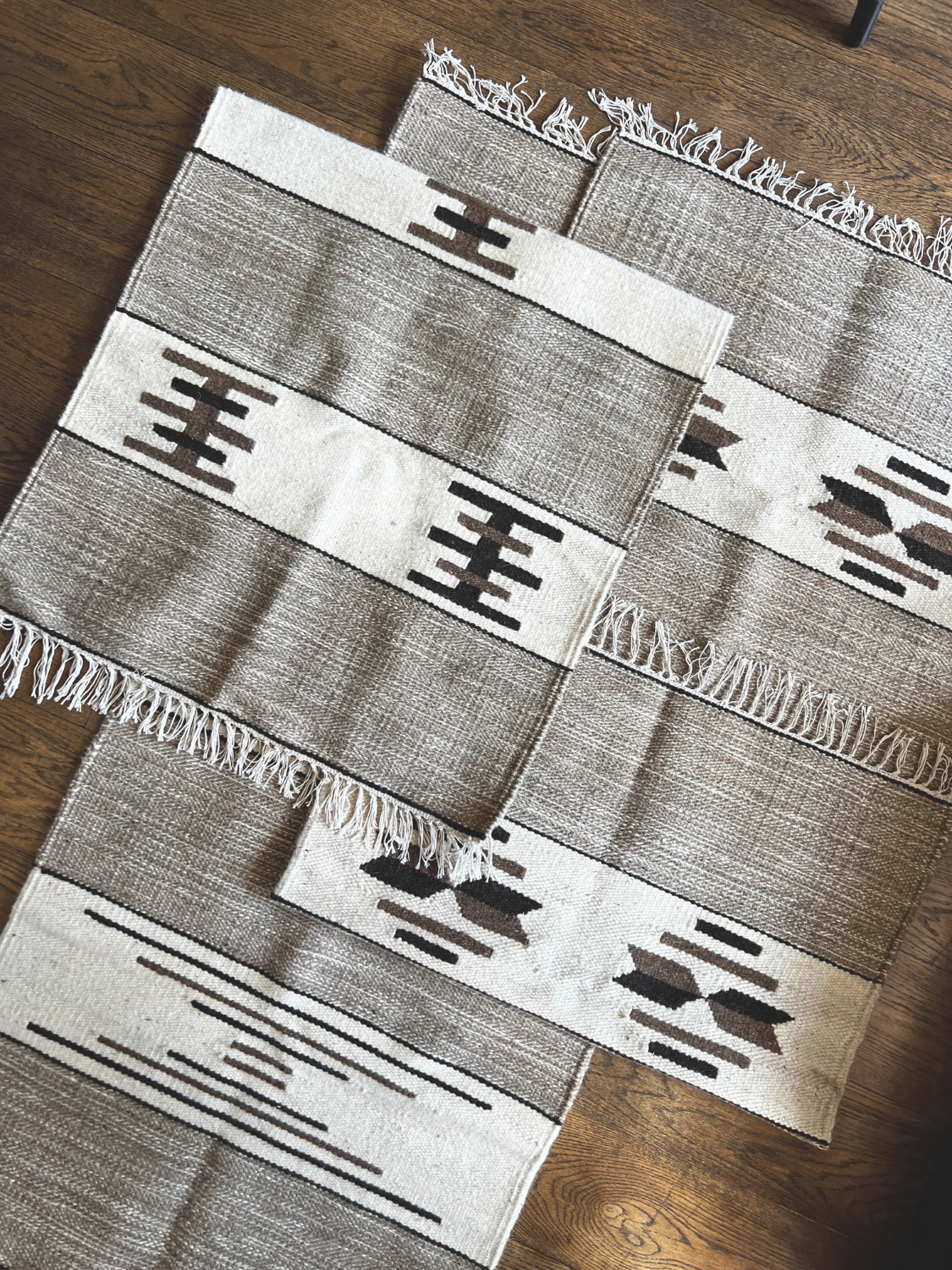 Imported Hand-Wover Egyptian Kelim Runner - Amir 142cm x 70cm-zoom-2