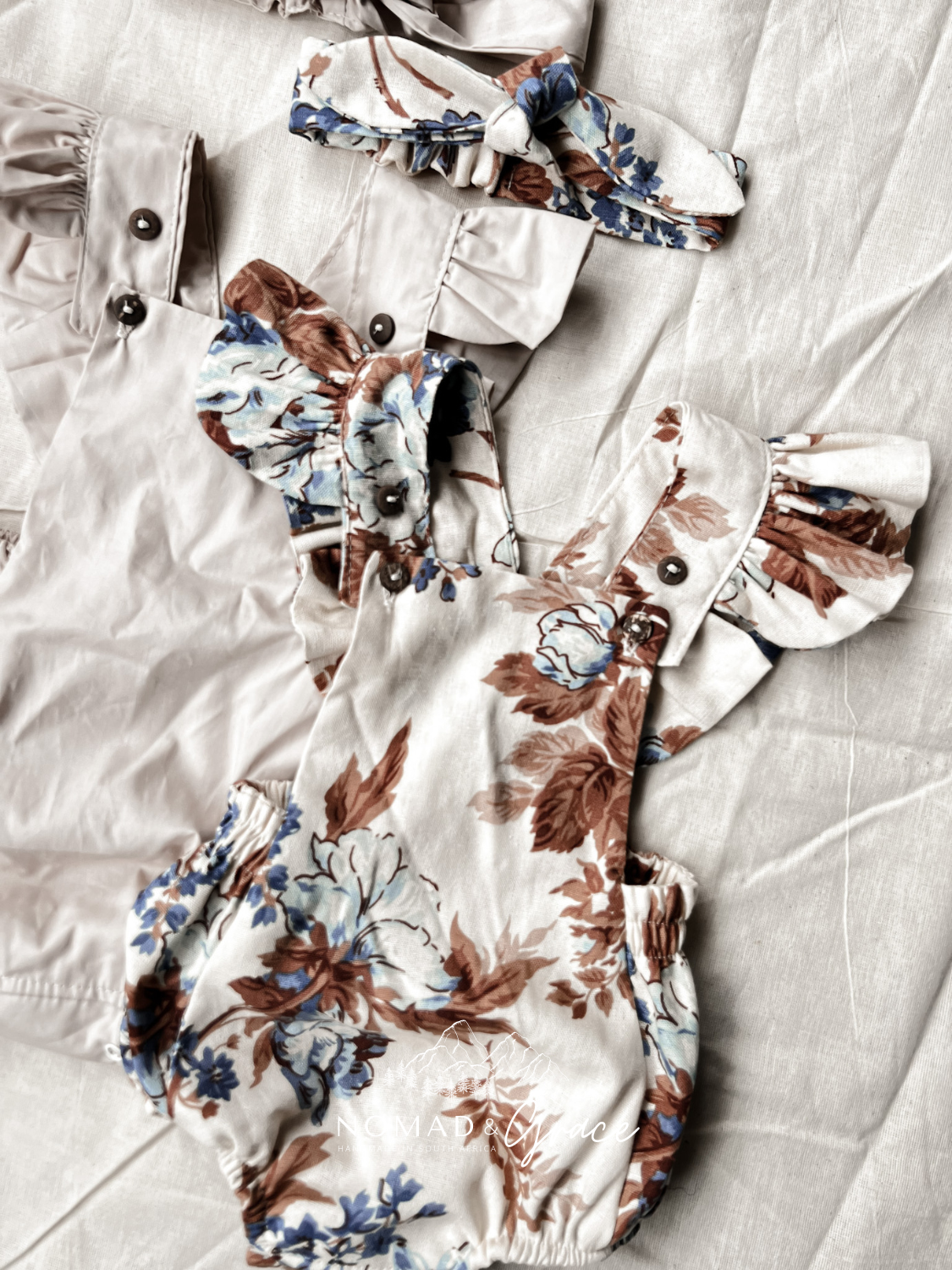Ruffle Romper + Matching Headband {Nur Floral}-zoom-1