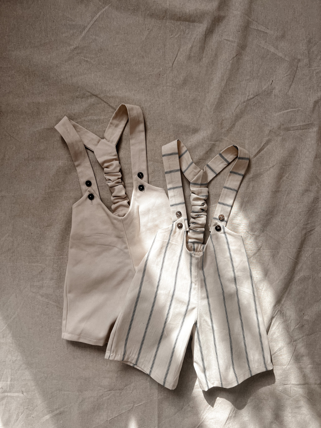 Button Detail Shorts with Braces {Crembrule}