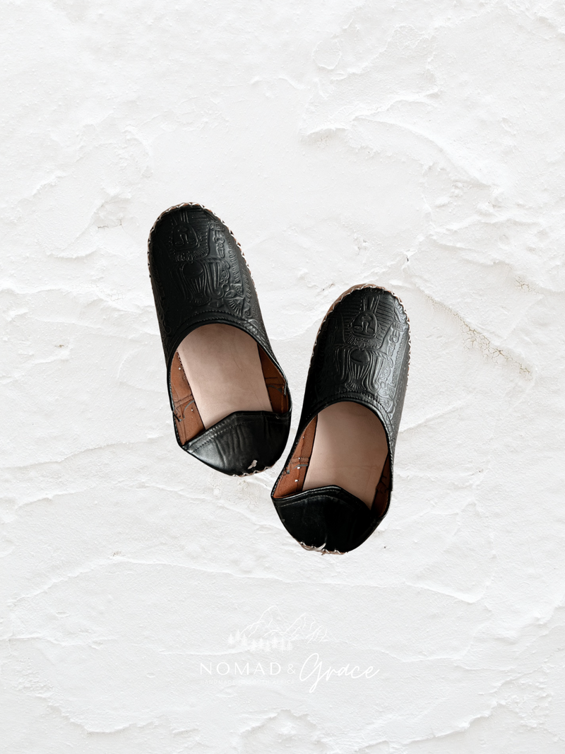 Hand-Sewn Imported Egyptian Leather Shoes-zoom-