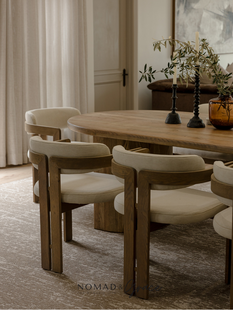 The Gotti Solid Oak Dining Chair-zoom-