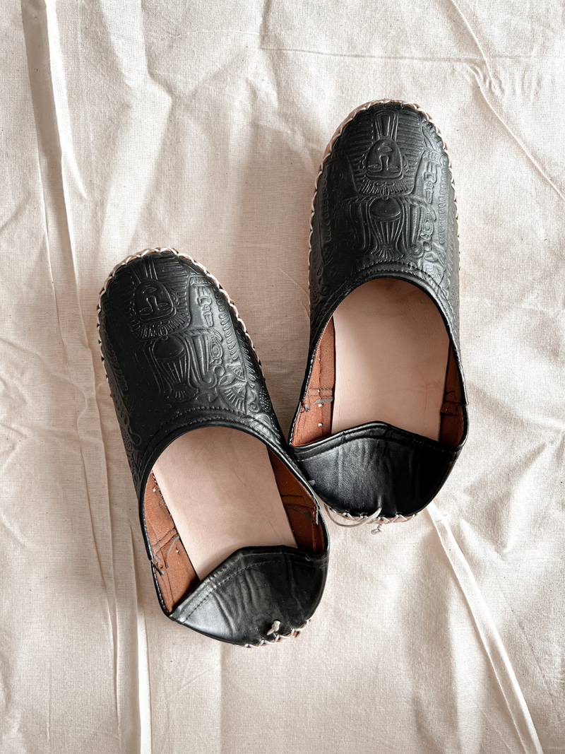 Hand-Sewn Imported Egyptian Leather Shoes-zoom-