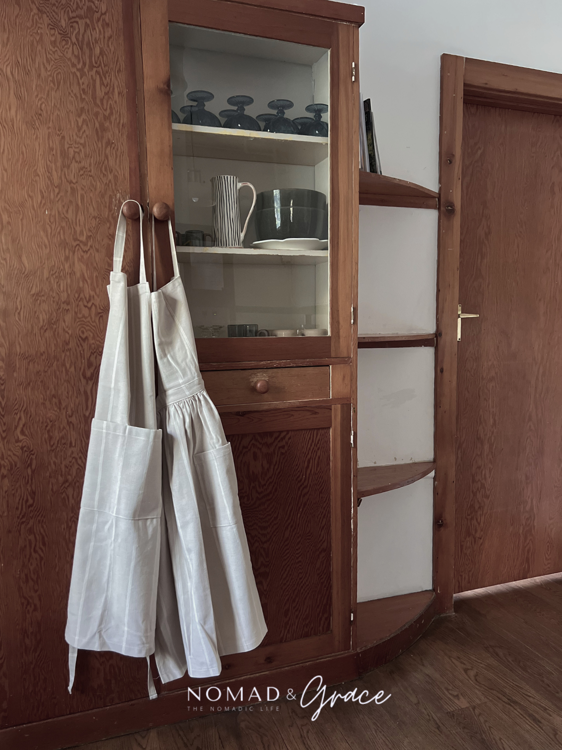 Nomad & Grace His and Hers Apron Set | String Cotton Stripe