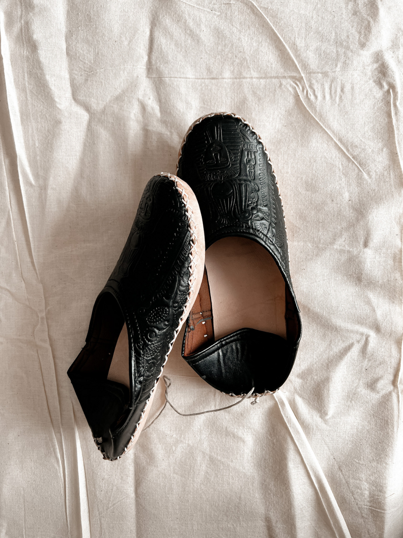 Hand-Sewn Imported Egyptian Leather Shoes-zoom-