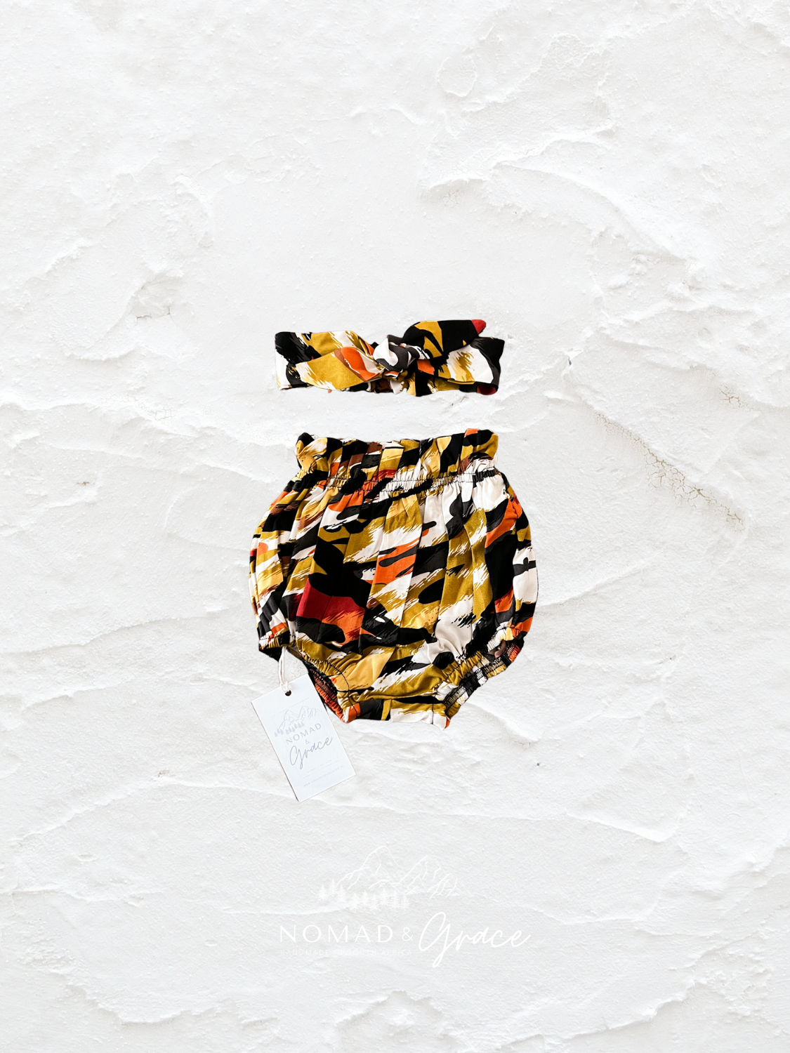 High Waisted Bloomer + Matching Bow {Dapple}