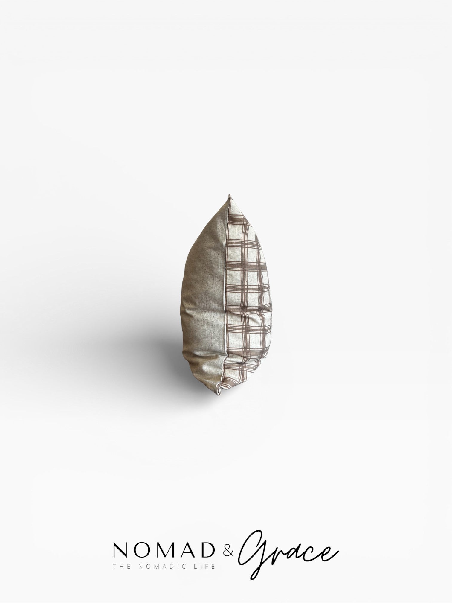 Sakan (سكن ) Pillow Cover - Brown Plaid