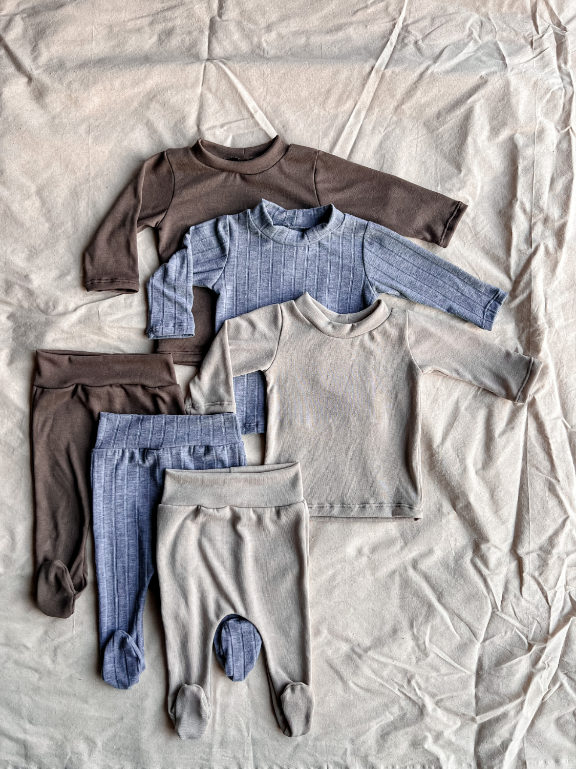 Essential Long Sleeve 3x Vest + Pants Sets