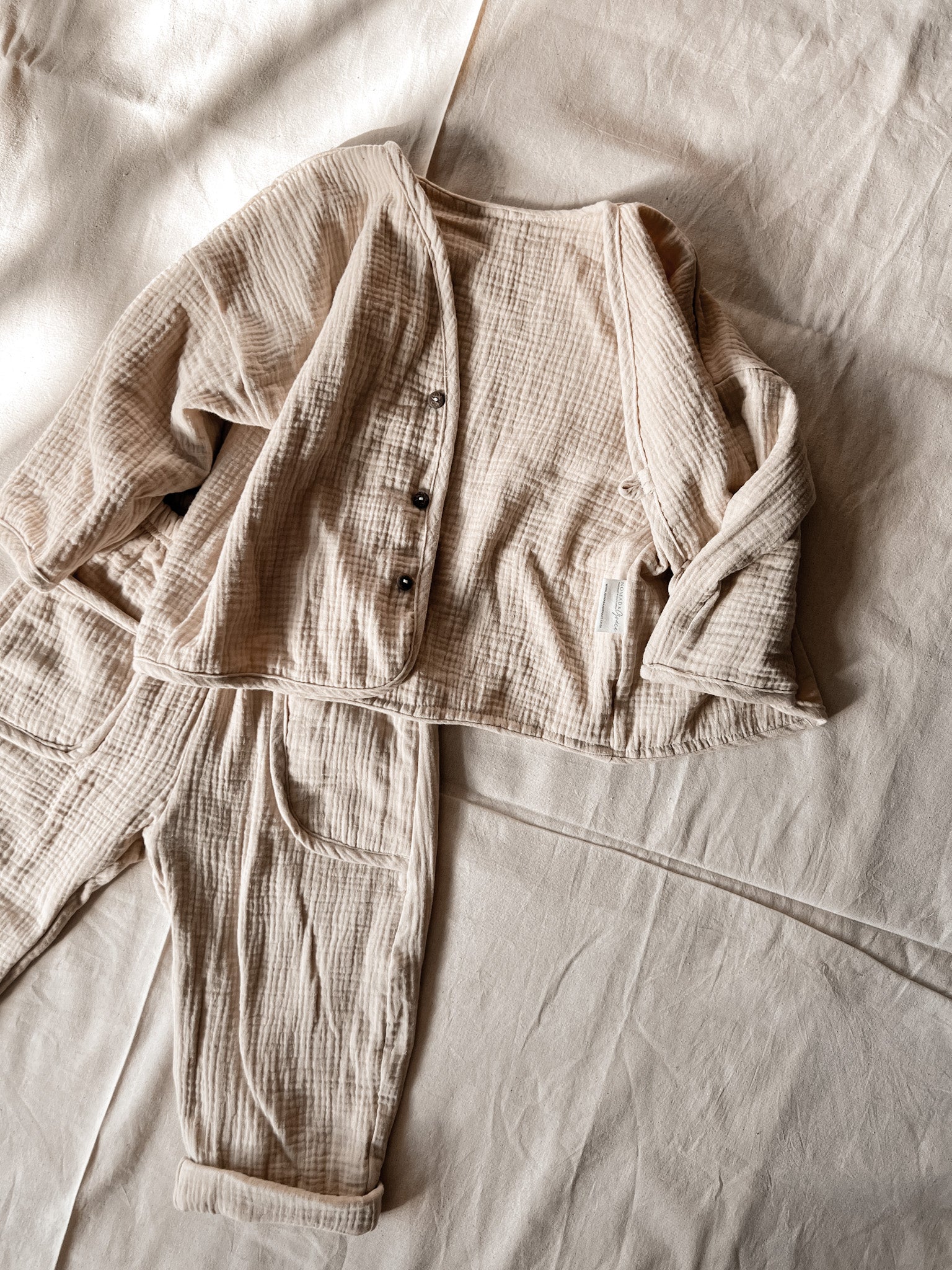 Double Layer Muslin Pants {Caramel}-zoom-3