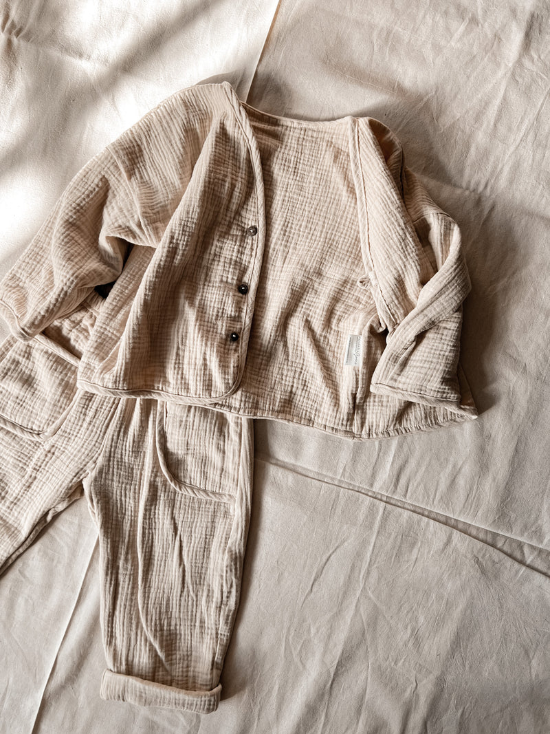 Double Layer Muslin Pants {Caramel}-zoom-