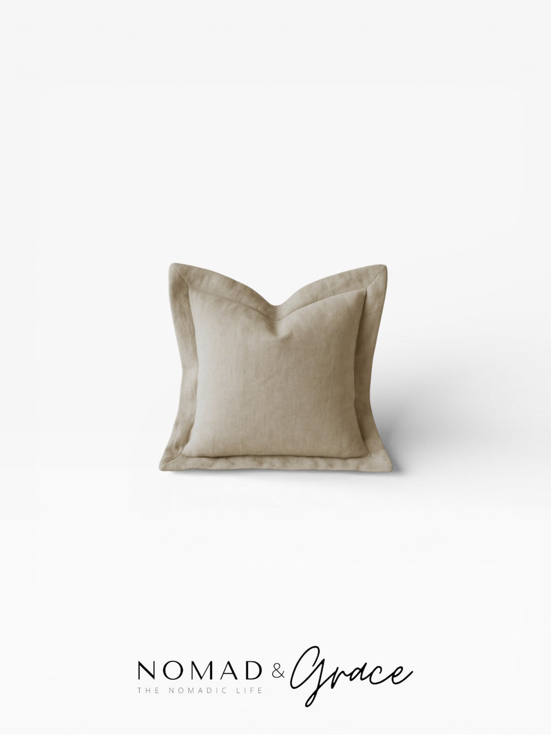 Layla ( ليلى.) Pillow Cover - Sand-zoom-