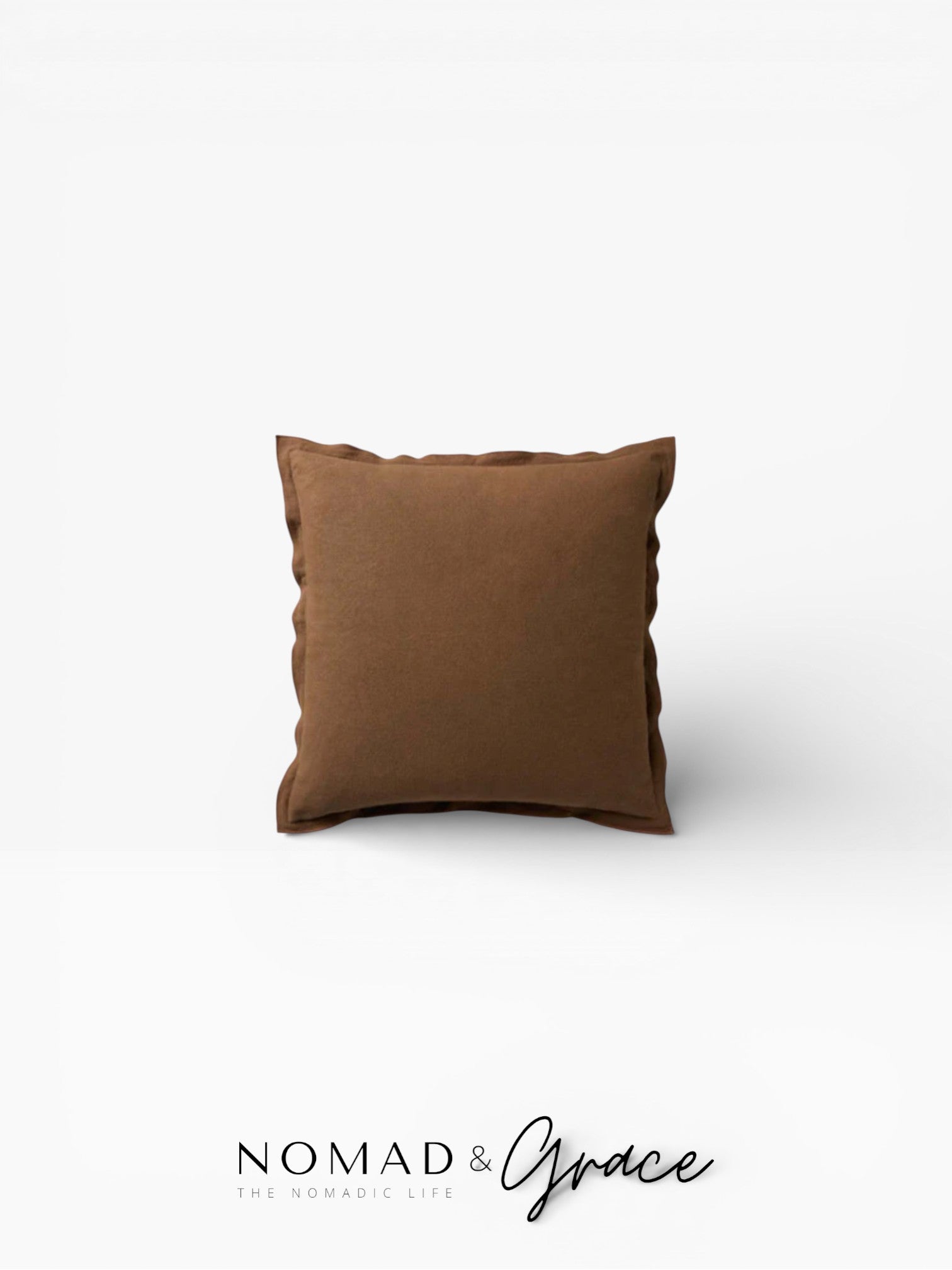 Lily (زنبق) Textured Cushion Cover – Mahogany-1