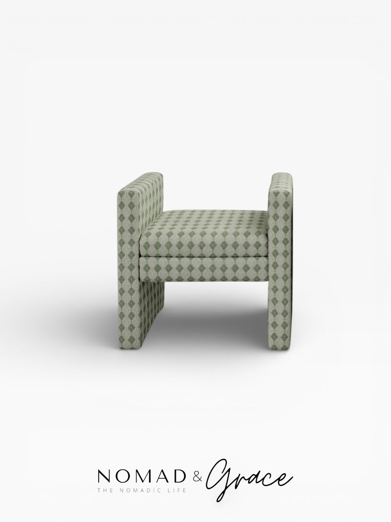 Lotus (لوتس) Upholstered Ottoman-zoom-