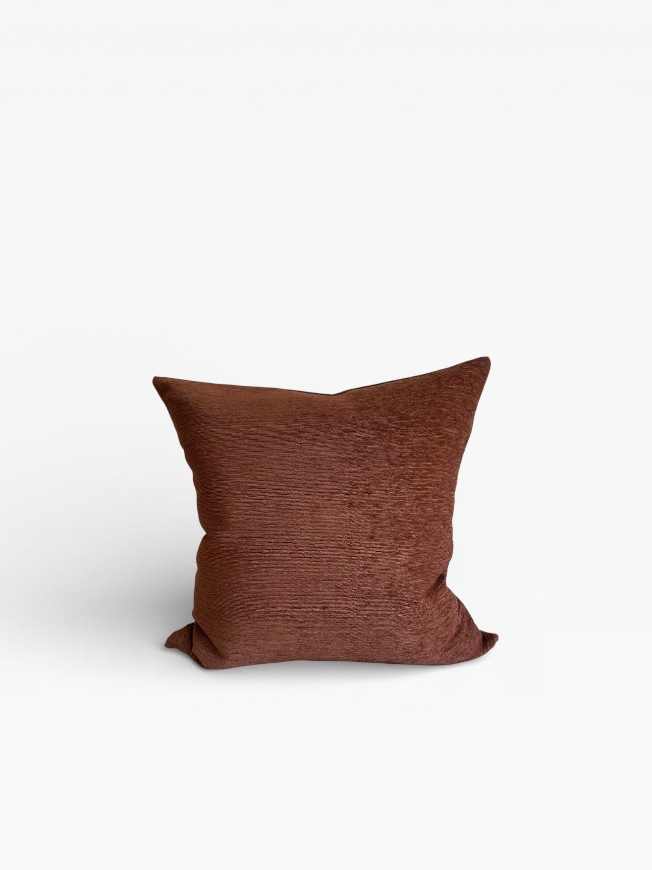 Luṭf (لُطف) Rust Textured Velvet Cushion Cover – Black & Natural