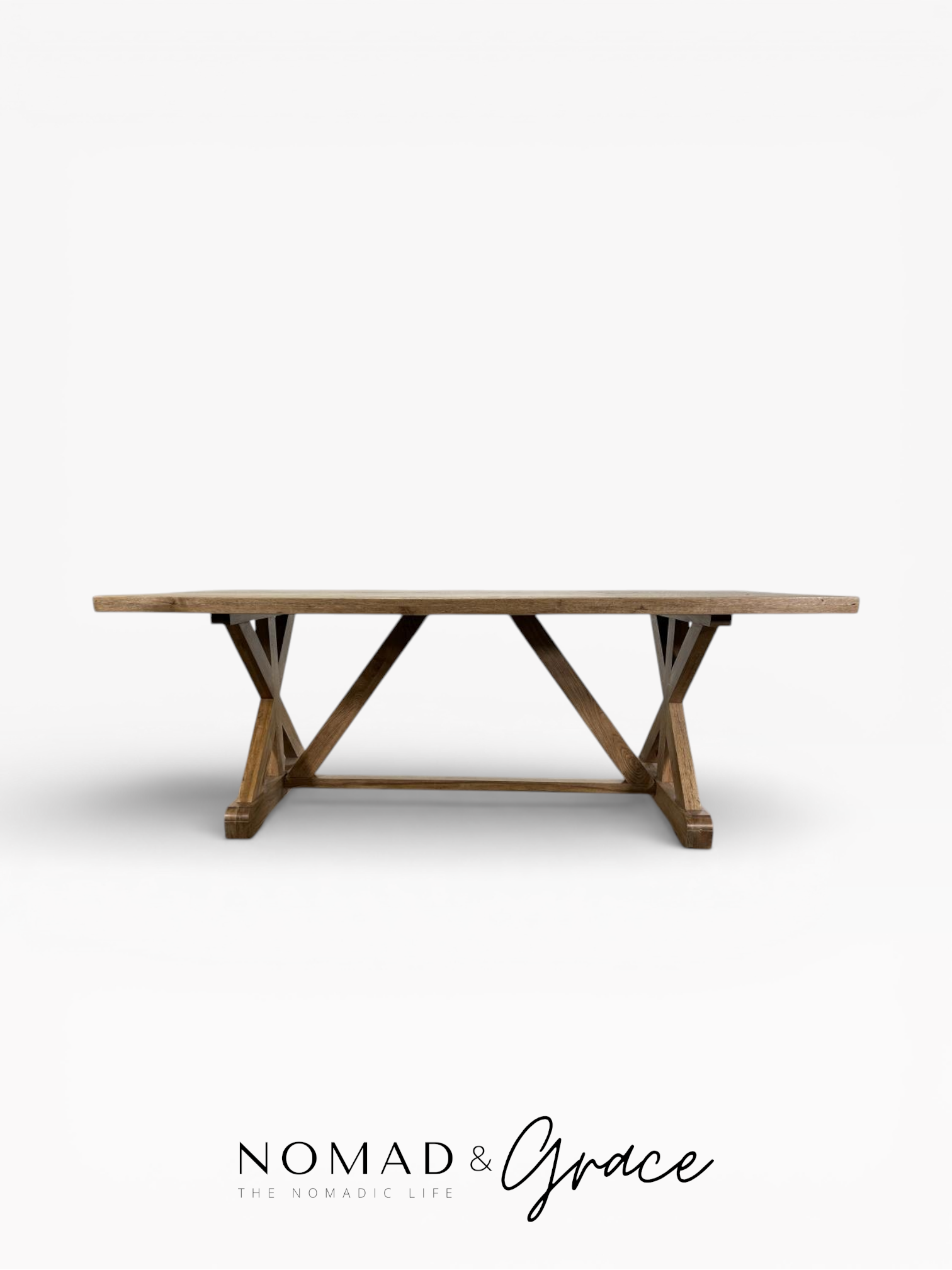 Salih (صالح) Reclaimed Cross Beam Dining Table-2