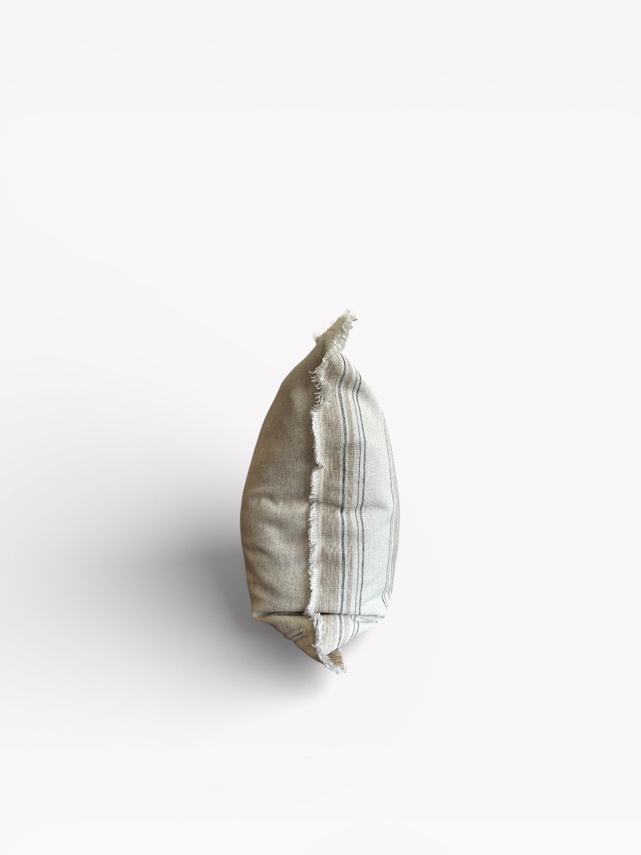 Aman (أمان) Pillow Cover - Beige and Black Vertical Stripe