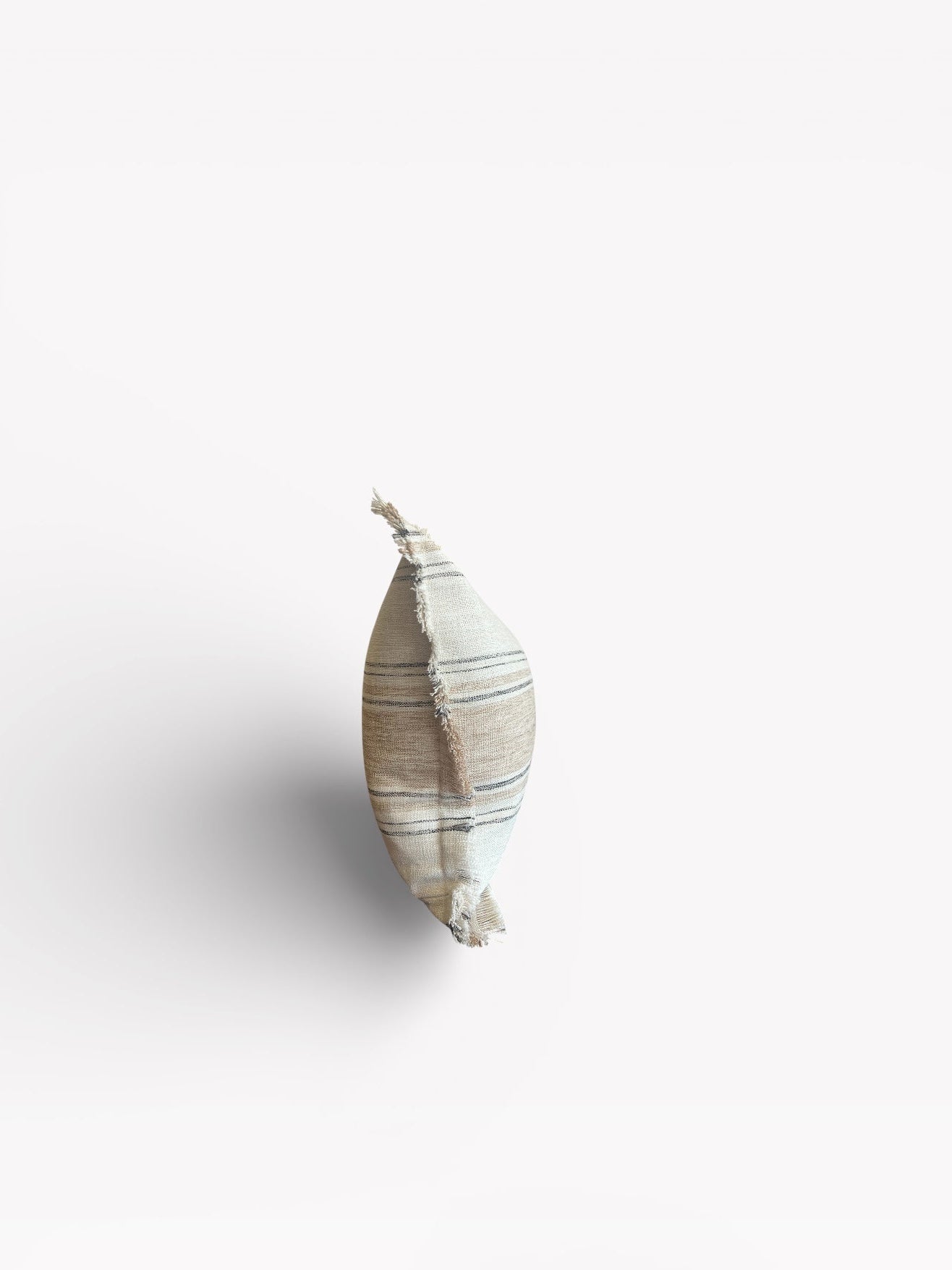 Aman (أمان) Pillow Cover - Beige and Black Vertical Stripe 35x70cm
