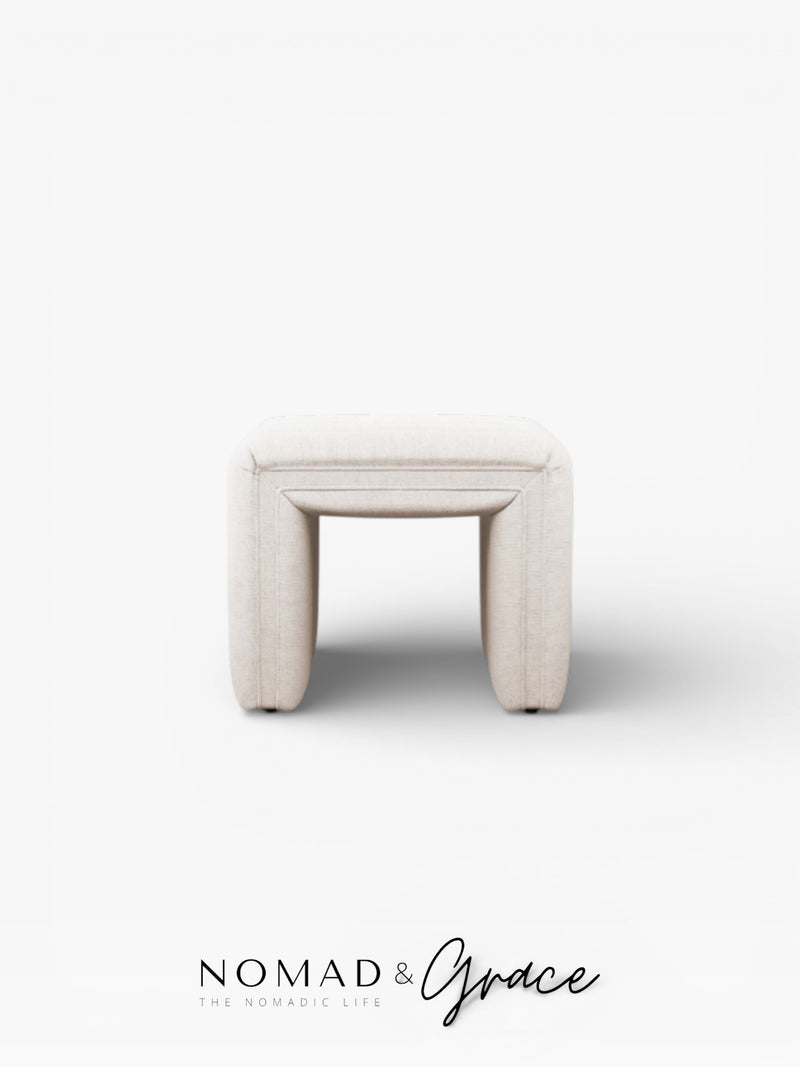 Naim (Naʿīm) Upholstered Ottoman-zoom-