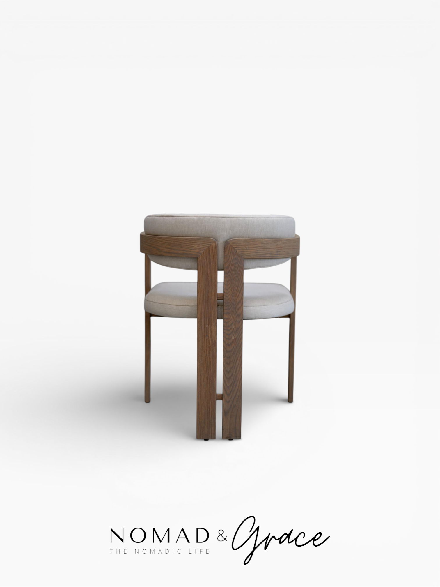 The Gotti Solid Oak Dining Chair-zoom-2