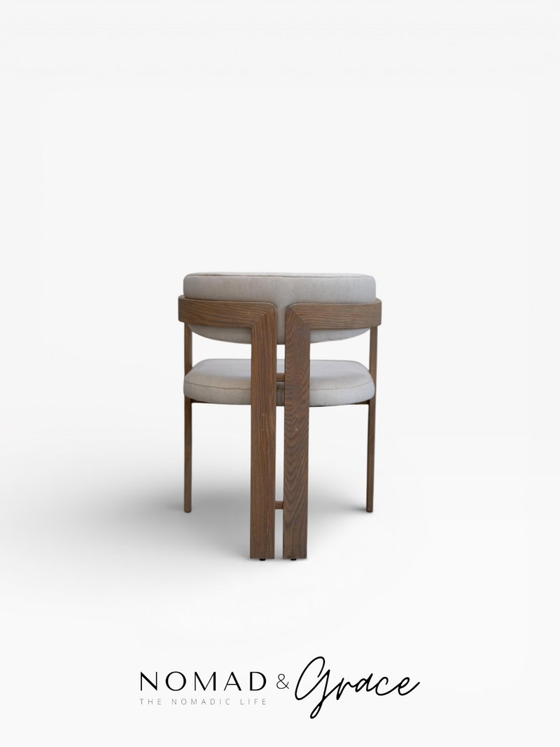 The Gotti Solid Oak Dining Chair-zoom-