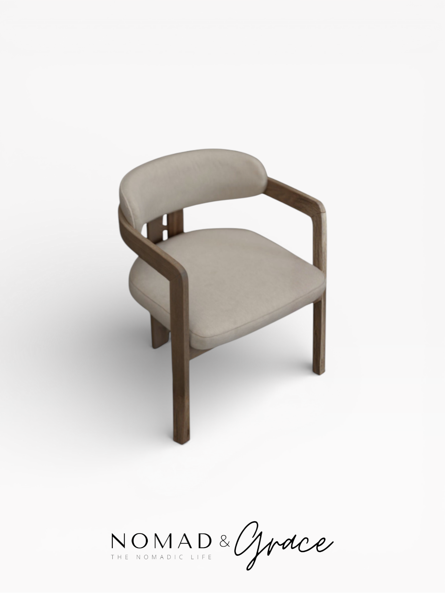 The Gotti Solid Oak Dining Chair-zoom-3