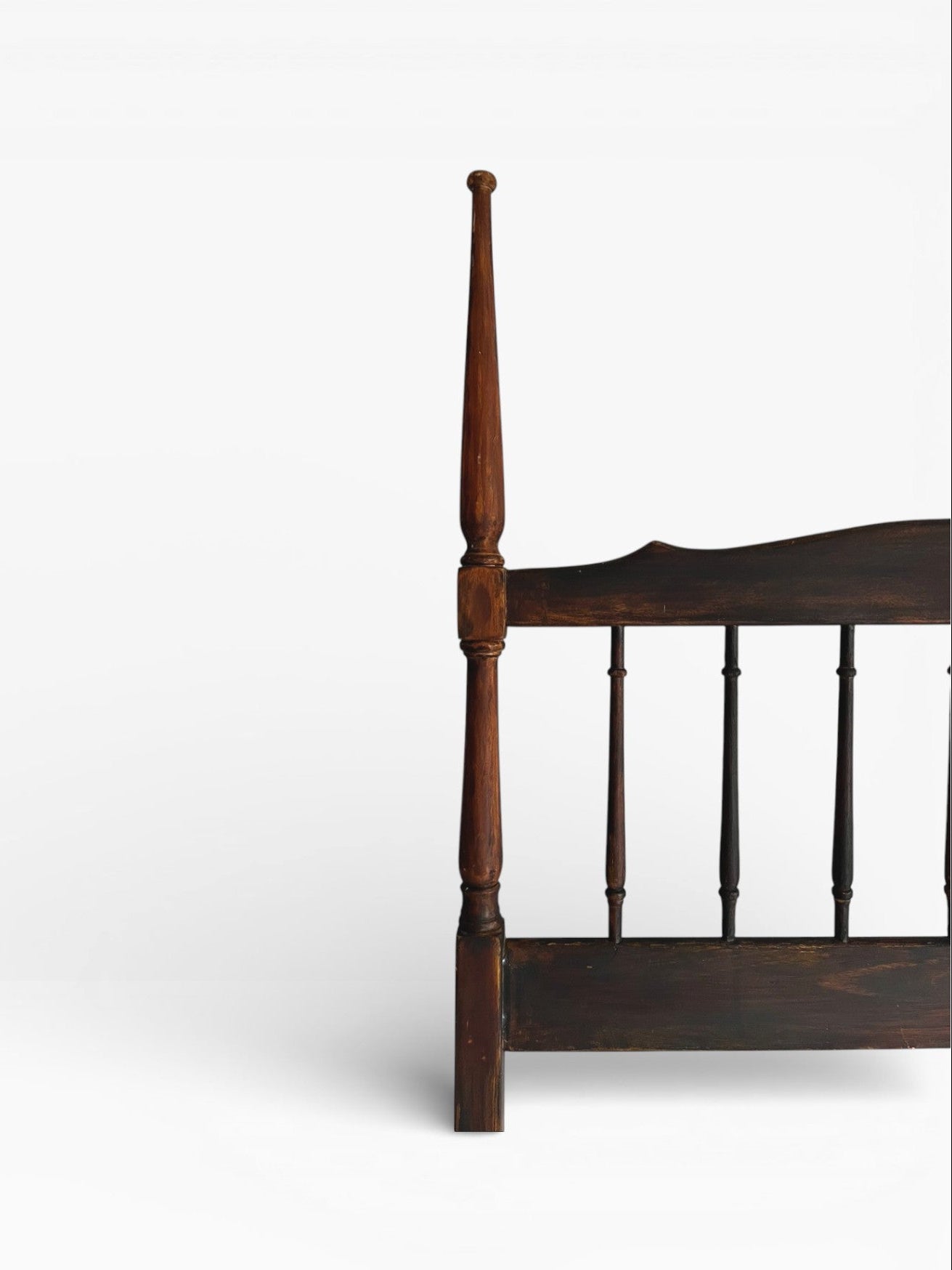Vintage Mahogany Single Bed Headboard