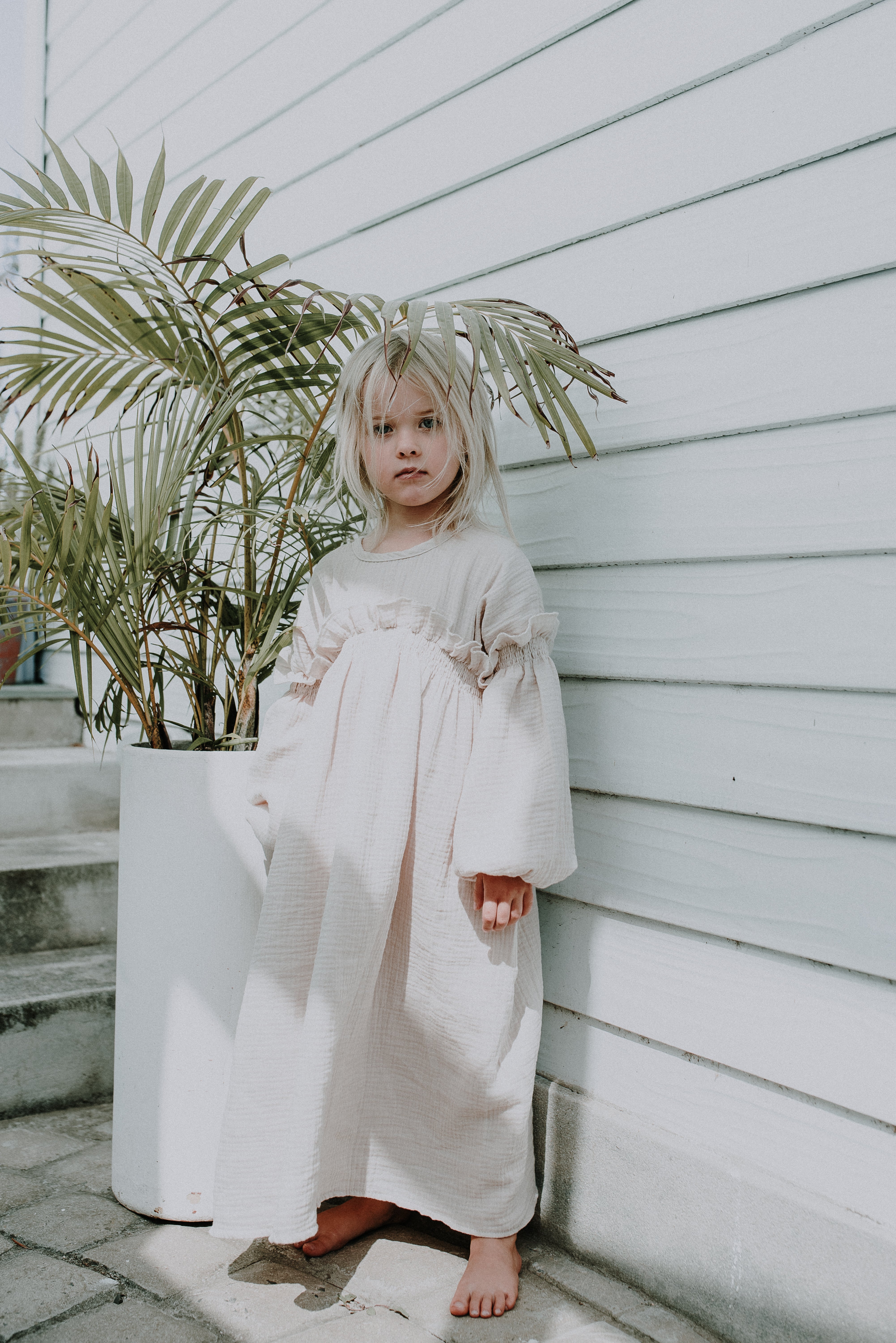 Yunir Muslin Dress - Alabaster