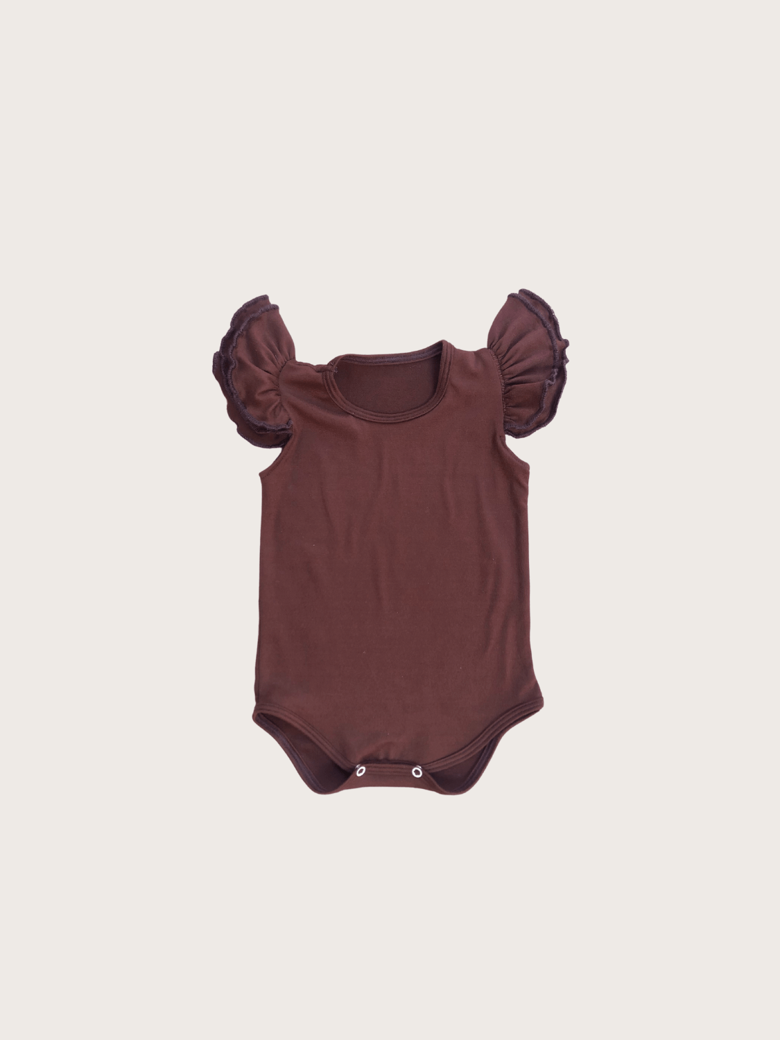 Short Sleeve Frill Sleeve Grow/Leotard (Chestnut) - Nomad & Grace SA Nomad & Grace SA