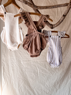 Ruffle Romper + Matching Headband {Grain} - Nomad & Grace SA Nomad & Grace SA