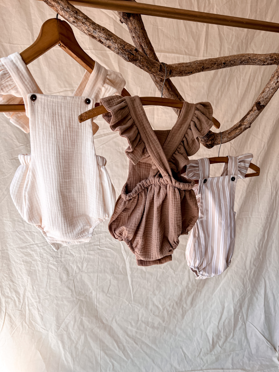 Ruffle Romper + Matching Headband {Grain} - Nomad & Grace SA Nomad & Grace SA