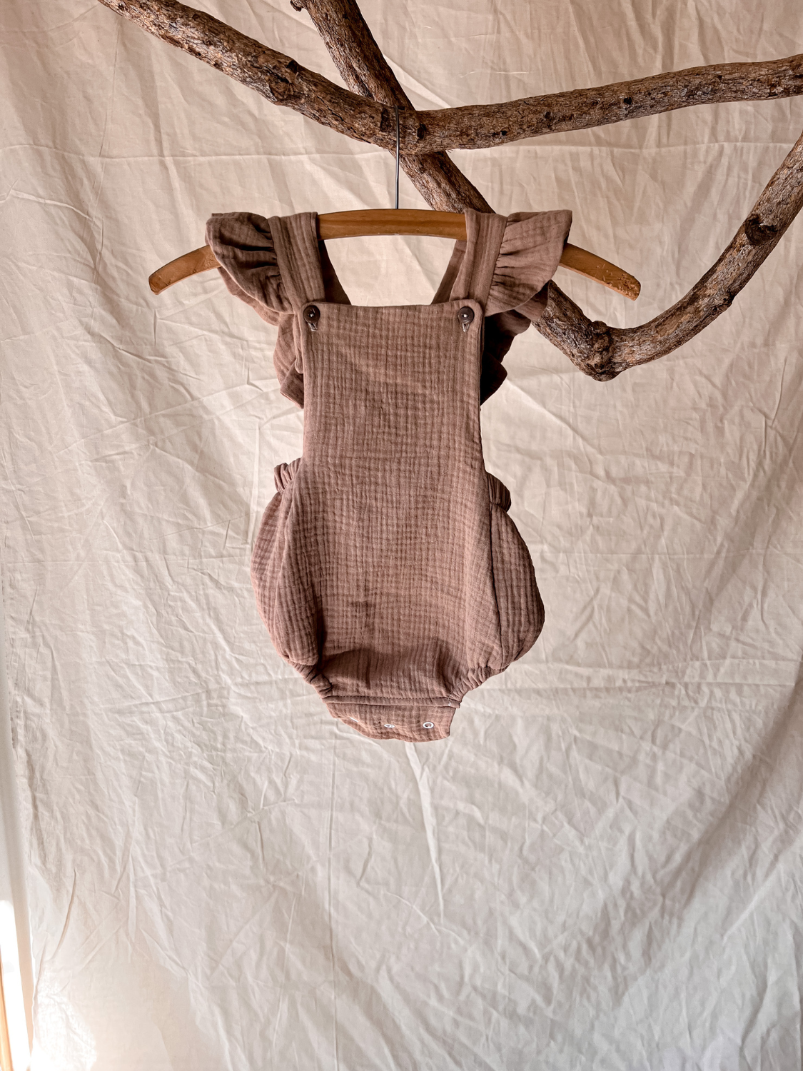 Ruffle Romper + Matching Headband {Grain} - Nomad & Grace SA Nomad & Grace SA