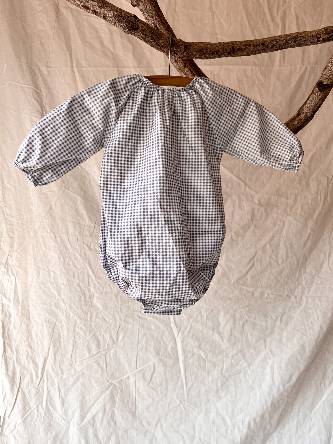 Nesa Romper {Grey Gingham} - Nomad & Grace SA Nomad & Grace SA