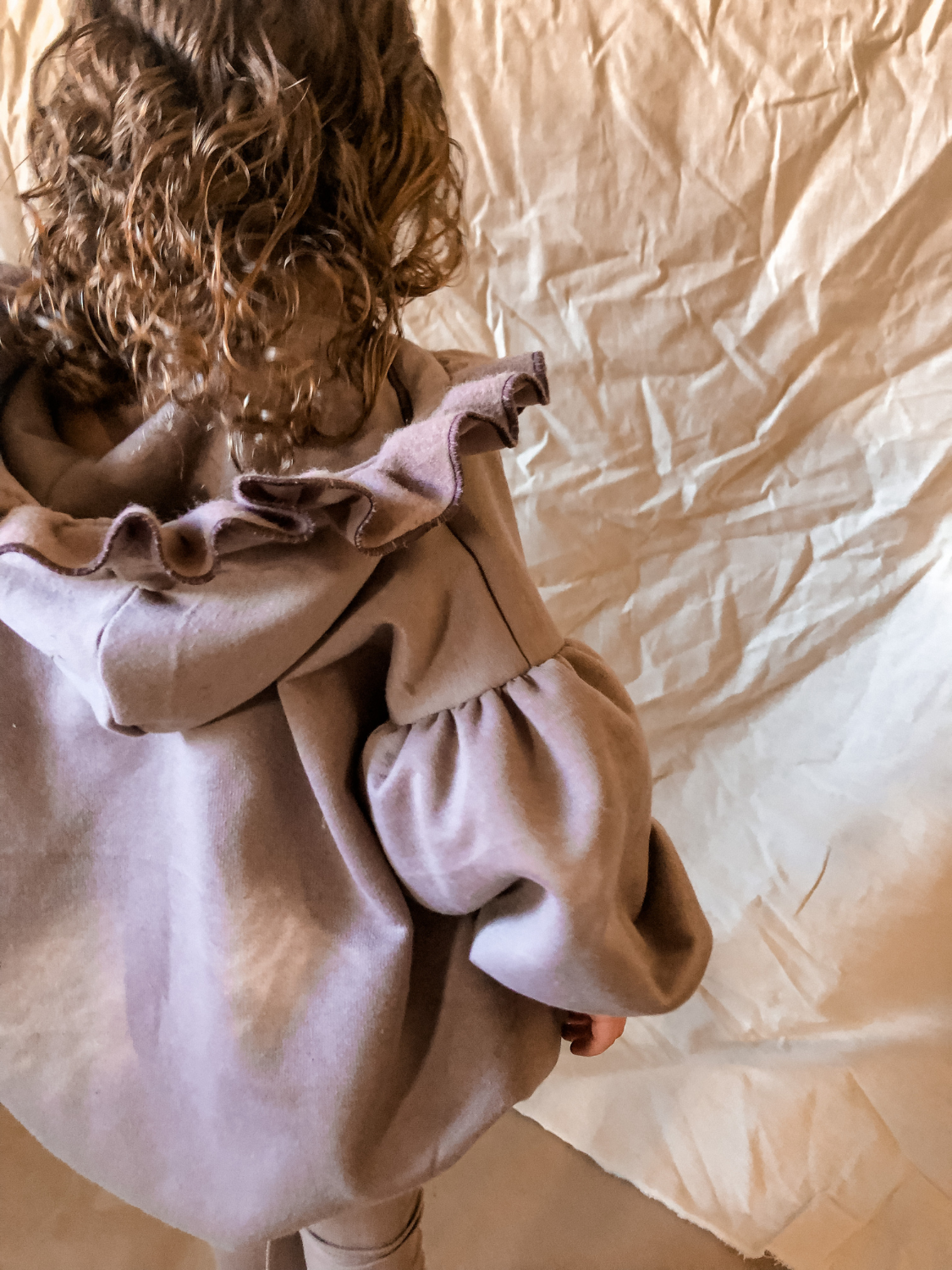 Hayati Puff Sleeve Sweatshirt Hooded Romper {Heather} - Nomad & Grace SA Nomad & Grace SA