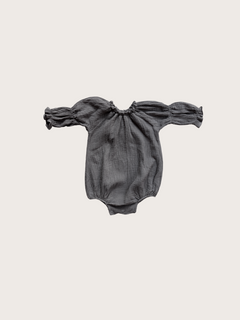 Nesa Frill Romper {Slate} - Nomad & Grace SA Nomad & Grace SA