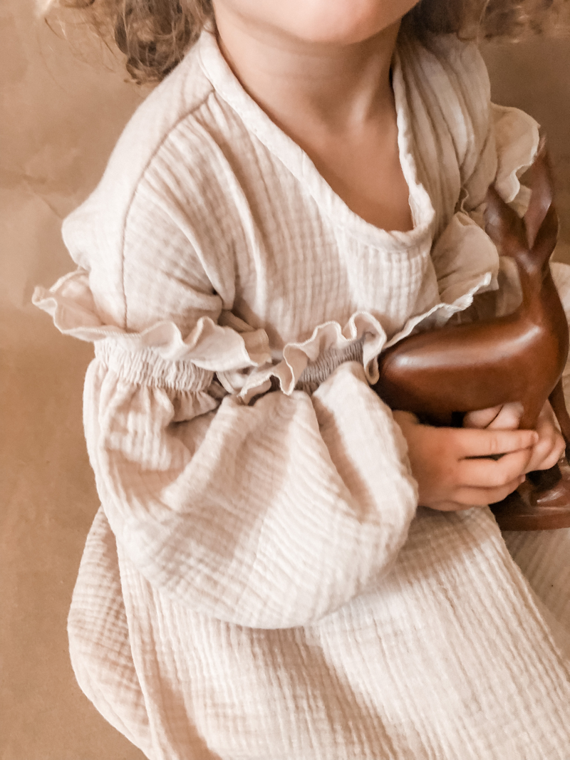 Yunir Muslin Dress - Alabaster-zoom-