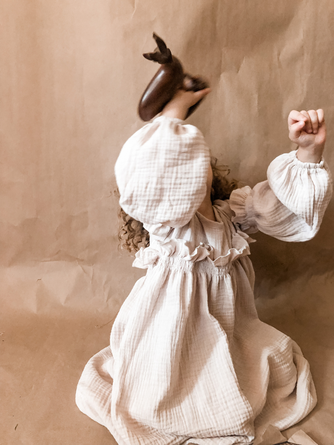 Yunir Muslin Dress - Alabaster-8